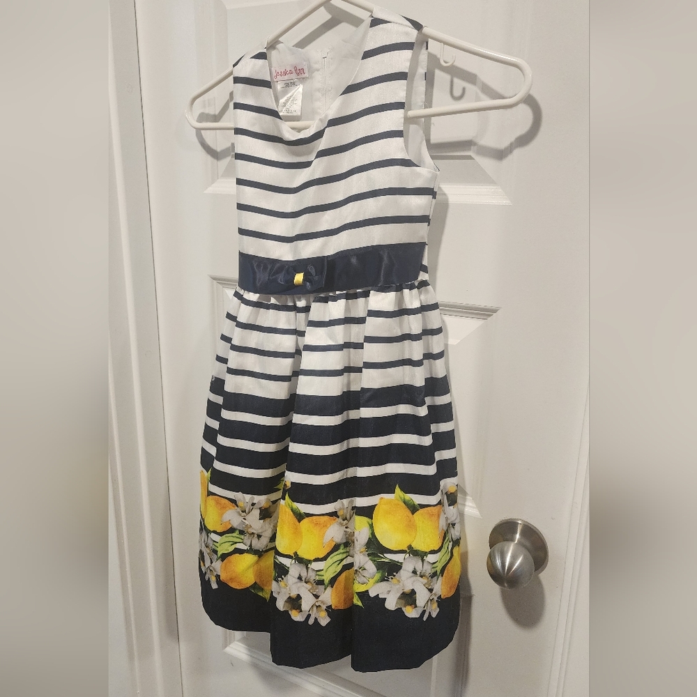 Jessica Ann Striped Dress in Navy and White